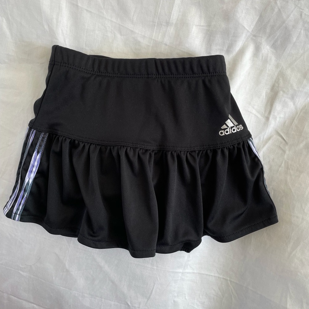 Adidas/ 2T/ Girl/ Skirt/ Black/ Purple-ish Detail On Both Sides/ $5